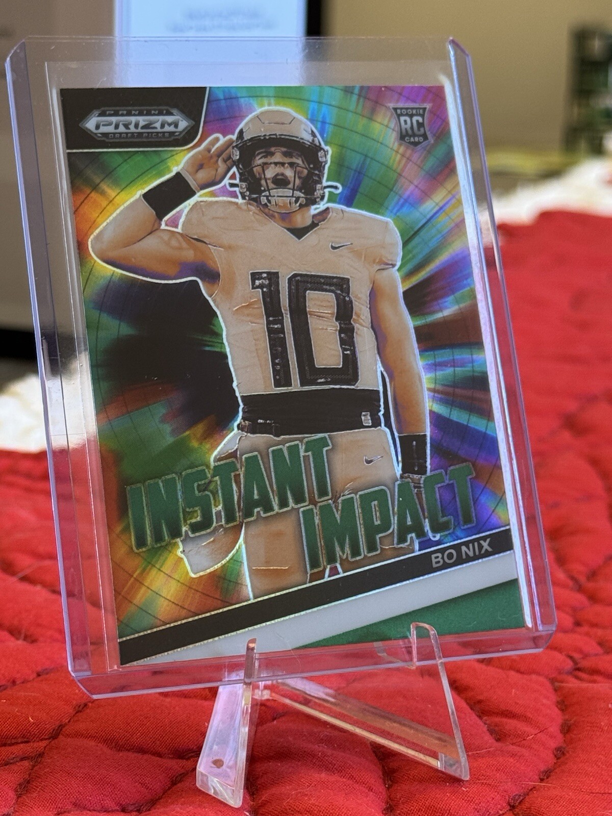 2024 Panini Prizm Draft Picks #II-BN Bo Nix Instant Impact Green Prizm (RC)