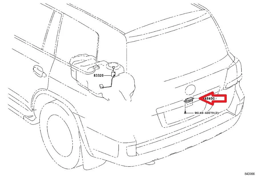 适合:08 - 17 丰田 Land CRUISER TRUNK LID 开口器尾盖释放开关新品 — 第 4/4 张图片