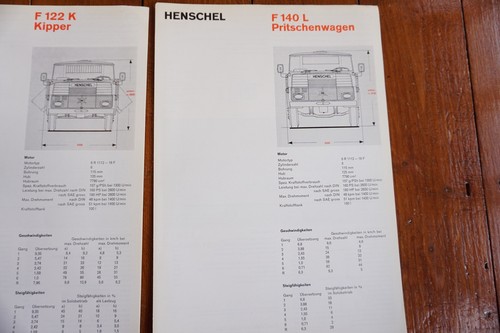 Folleto de ventas de camiones Henschel especificaciones técnicas x3 - Imagen 4 de 8