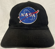 NASA Mesh Trucker SnapBack Black Space Rocket