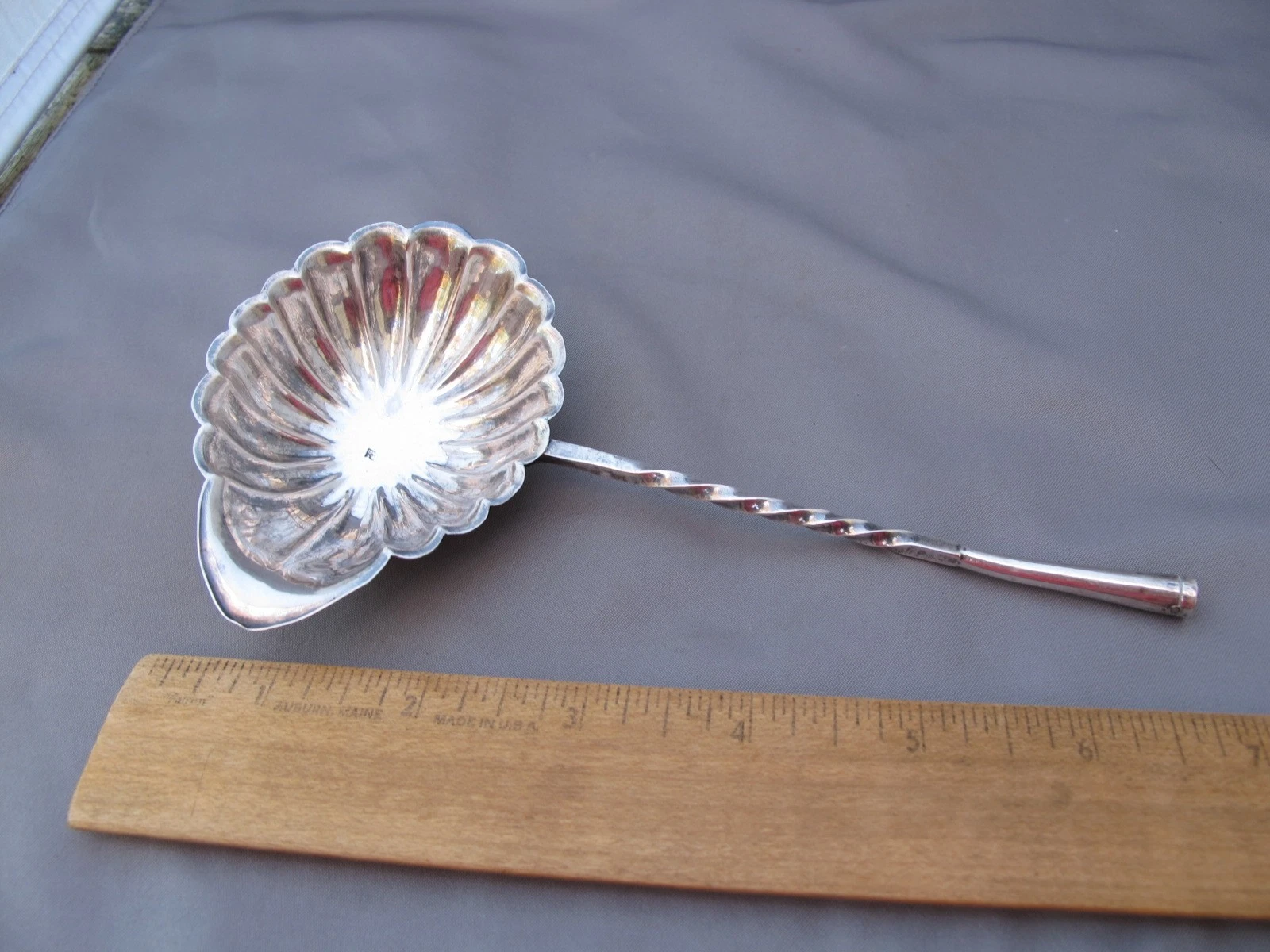 Good FRENCH NAPOLEONIC 950 Silver TODDY LADLE BOWL-1797-1809 Period