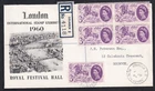 GB 1960 GLO General Letter Office  3d x 5 on GOUROCK registered First Day cover