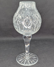 10" Royal Brierley Footed Pedestal Votive Candle Holder Star Cut Glass Vtg
