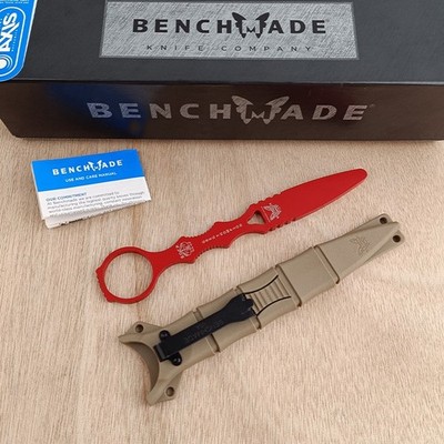 Benchmade SOCP Dagger 176T Red+Brown 440C Steel Blade New Knife
