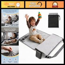 Portable Toddler Airplane Bed Seat Extender - Travel Essentials for Kids, Fold