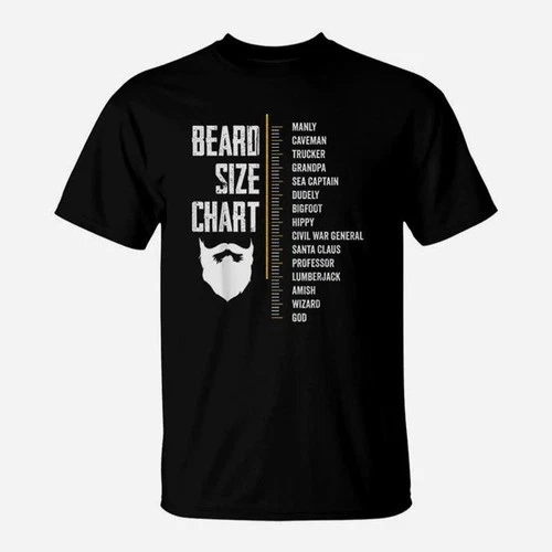 NWT Beard Measurement Chart Beard Length TShirt - product listing photo