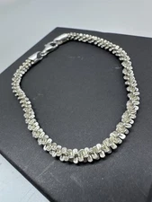Milor 7.5 inch 4mm Diamond Cut 925 Sterling Silver Chain Bracelet 9 g Beautiful