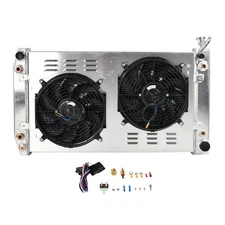 3 Row Aluminum Radiator+Shroud Fan+Relay For 1988-99 Chevy GMC C1500 C2500 C3500