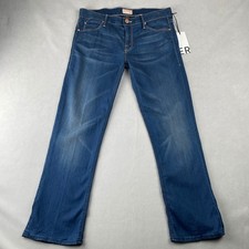 MOTHER Jeans Wmns 28 Blue The Runaway Crop Northern Lights Wash Stretch USA Made