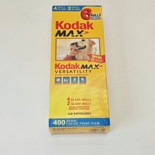 6 Rolls Kodak Max Versatility 400 Film Develop Before 03/2004 Unused
