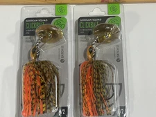 LOT OF 2 Googan Squad Clickbait Vibrating Jig Sunrise Craw 1/2 OZ FISHING LURES