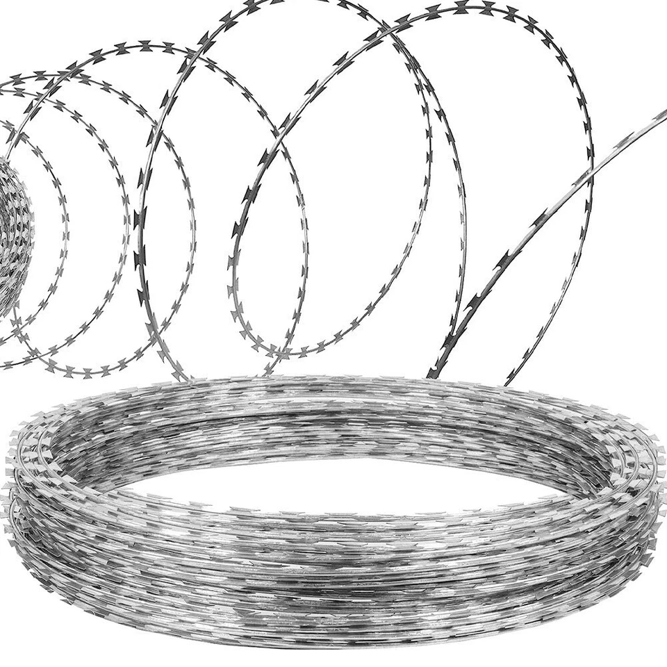 Razor Security Wire 10m Coiled Concertina Type Barb Fence Fencing Outdoor Wire - Image 4 of 4