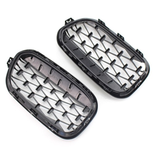 Gloss Black Front Kidney Grill Grille Fit 2015-2017 1 Series F20 F21 Pair - Picture 6 of 7
