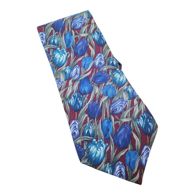 Vintage 80's LT Designs Italian Silk Tulip Tie
