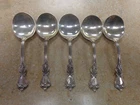 Lot of 5 Reed and Barton Sterling Silver Soup Spoons 5.5"