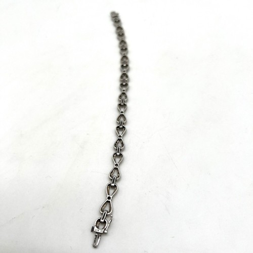 Bracciale catena infinito bianco e nero argento 925 12,6 grammi - Foto 7 di 8