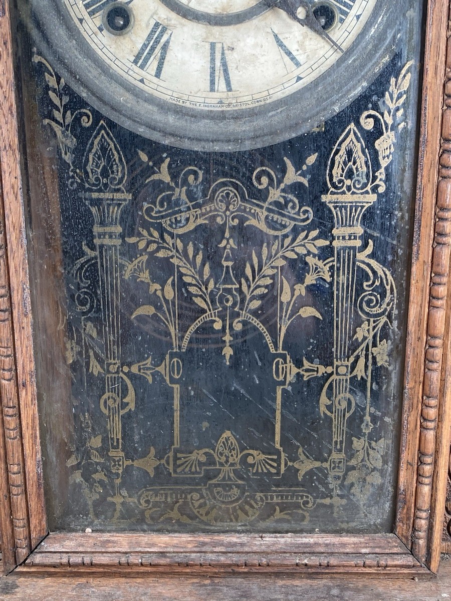 Fancy Old Gingerbread Mantel Clock Gilbert Movement without Key | eBay
