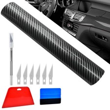 Carbon Autofolie Lackschutzfolie 30 x 300 cm Schwarz Selbstklebend PVC