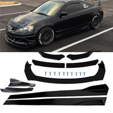 For Axura Rsx 02-06 Front Bumper Lip Spoiler Splitter Glossy Black Side Skirt For Axura Rsx 02-06 Front Bumper Lip Spoiler Splitter Glossy Black Side Skirt