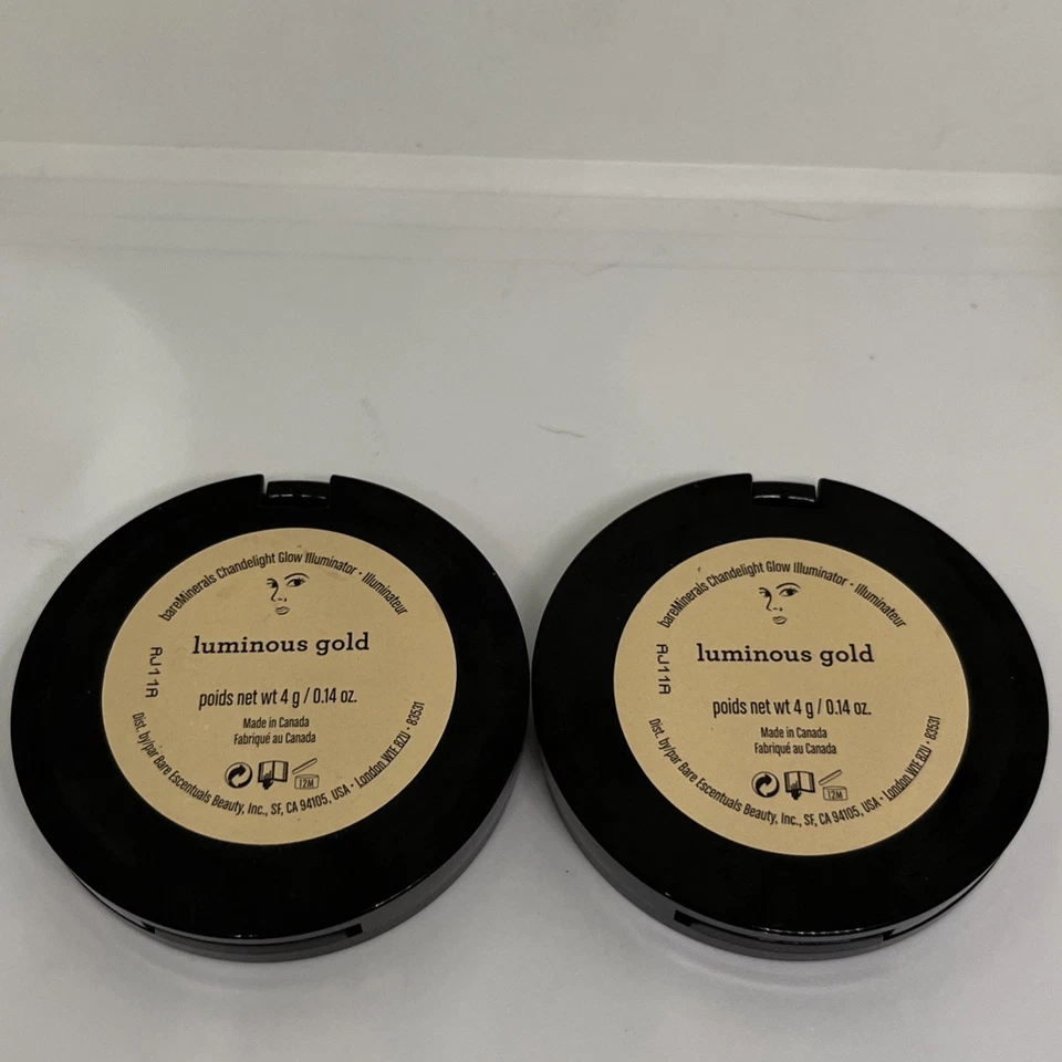 2 bareMinerals Chandlelight Glow Illuminator 0.14 Oz 4g Luminous Gold Escentuals - Image 2 of 2