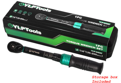 1/4'' DR DRIVE INCH LBS POUND MICROMETER CLICKER TORK TORQ TORQUE WRENCH TOOL