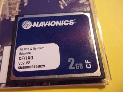 Navionics CF/1XG  ALL USA AND  NORTHERN BAHAMAS  Compact Flash Chart Map Card