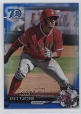 2017 Bowman Chrome Prospects Blue Refractor 70th Anniversary David Fletcher 8d2