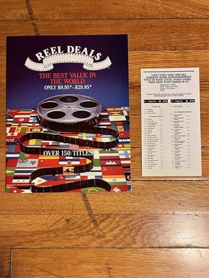 VINTAGE Embassy Home Video Reel Deals VHS Betamax Catalog 1986