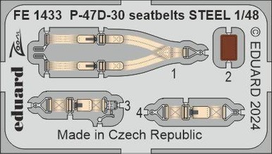 Eduard FE1433 1/48 P-47D-30 Seatbelts STEEL 1/48