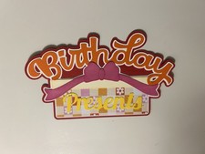 Birthday Presents Scrapbook Title Handmade Paper Pieced Card Accessory Die Cut