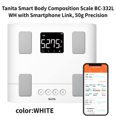 Tanita Smart Body Composition Scale BC-332L WH with Smartphone Link 50g PrecisiA