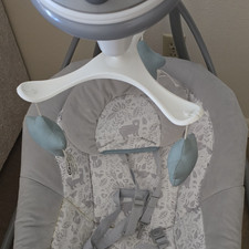 Graco Infant Baby Bouncer Chair Seat w/ Toy Bar, Gray White Blue Colors