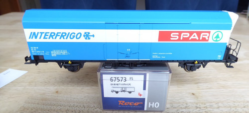 Roco 67573 H0 gedeckter Kühlwagen Ihs INTERFRIGO SPAR FS Epoche 4 sehr gut OVP | Zustand: Gebraucht