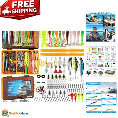 Complete Freshwater Fishing Lures Set - 137-Piece Tackle Box for Bass & Trout