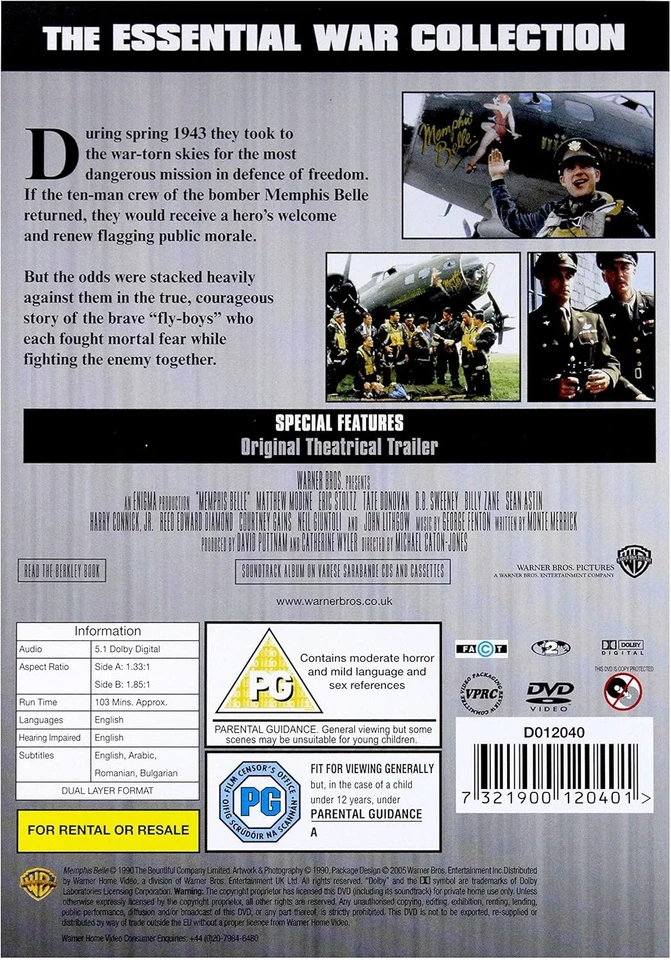 Memphis Belle (1990) : WW2 War Drama : New & Sealed DVD : Free P&P - Image 2 of 2