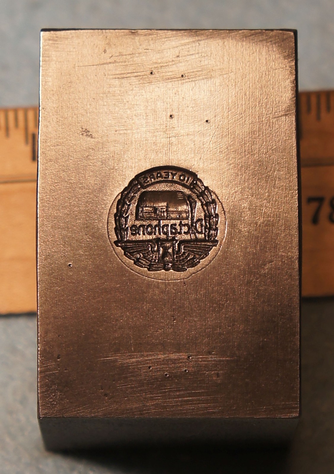 1952 DICTAPHONE 10 Year Service Award Pin STEEL STAMPING DIE Robbins RH550