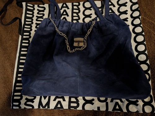 Genuine Brand NEW Marc Jacobs The Christina Blue Suede Tote Bag