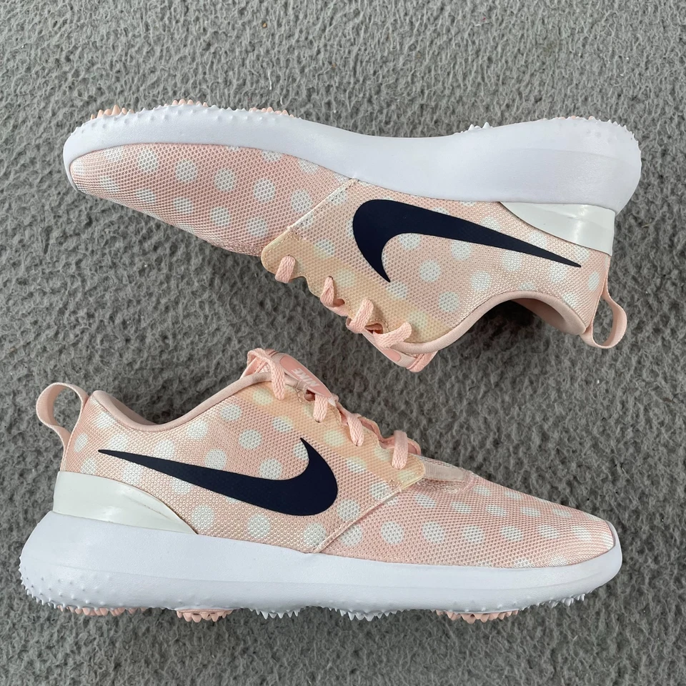 Zapatos de golf Nike Roshe G sin clavos rosa/lunares 909250-602 talla 7Y/para mujer Reino Unido 6 Foto 2 de 4