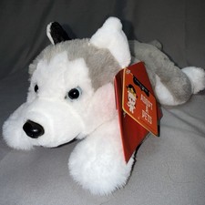 FAO Schwarz Adopt-A-Pet Husky Dog 15 Blue Eyes NEW