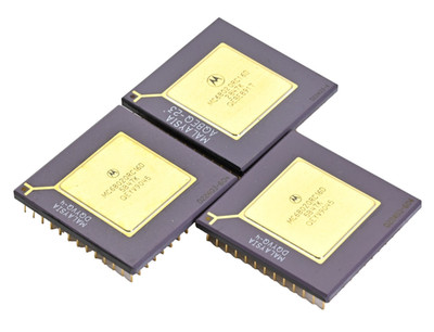 Lot of 3x Motorola MC68020RC160 68020 CPU Microprocessor CPU - GOLD
