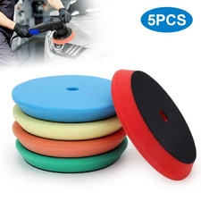5PCS 7" from Coarse to Fine Buffing Polishing Pads for Car Polisher Foam Waxing