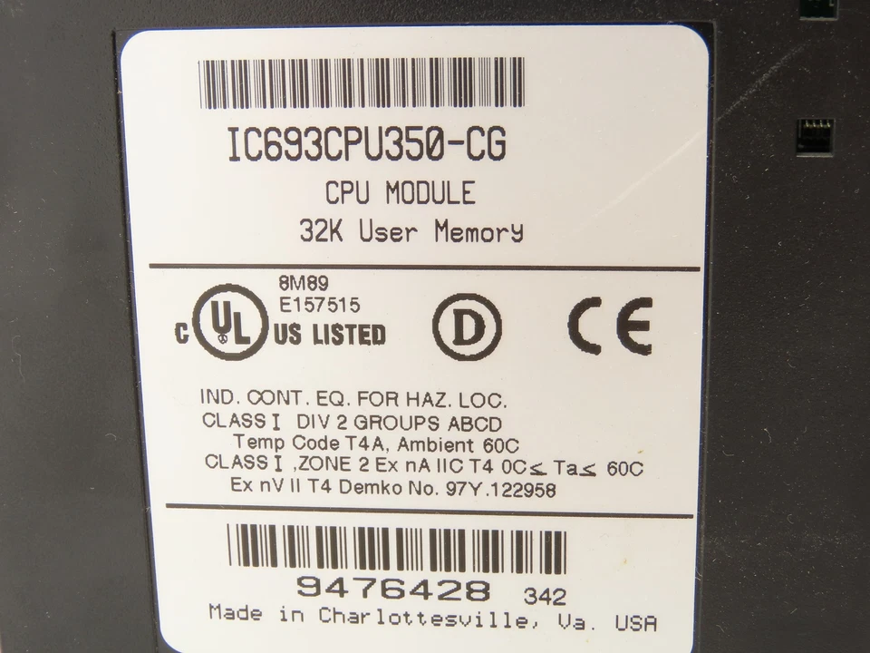 GE Fanuc IC693CPU350-CG CPU Memory Module 32k - Image 2 of 4