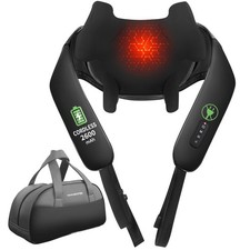 Shiatsu Neck and Back Massager with Heat, Upgraded 2600mAh Cordless Shoulder ...