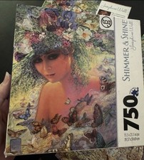 ¡Raro! Rompecabezas Josephine Wall FLORA Shimmer & Shine 750 piezas completo