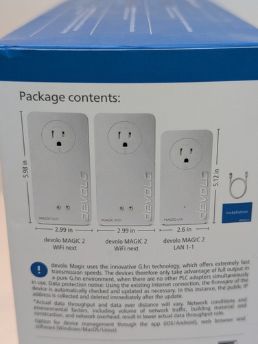 Devolo Magic 2 Wi-Fi 5 Next Whole Home Wi-Fi Multiroom Kit Powerline New Sealed - Afbeelding 9 van 17