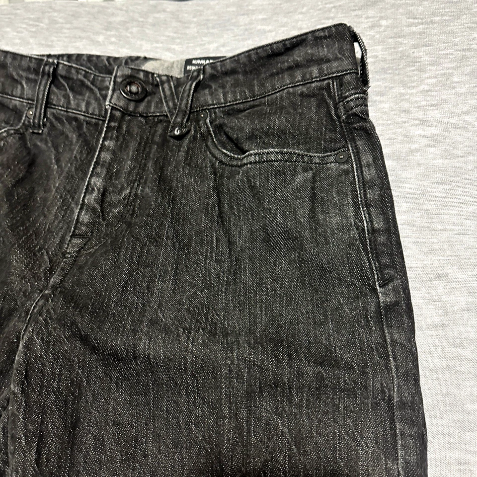 Volcom Men Jeans 29x29 Black Denim Kinkade Regular Straight Logo - Image 4 of 4