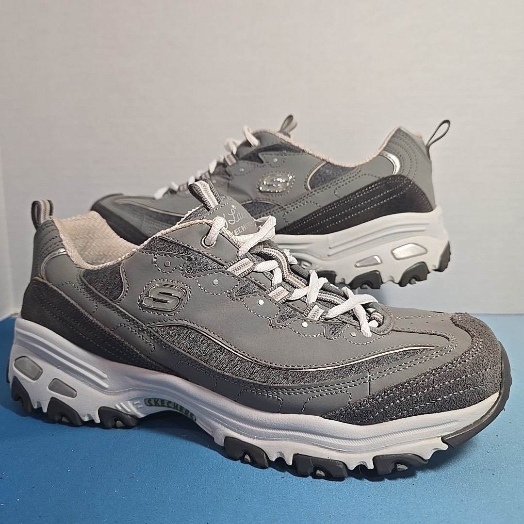 Skechers D'Lites Me Time 11936W/GYW Women's Gray Athletic Sneakers