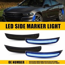 For Dodge Charger 2015-2023 Front Rear Led Side Marker Lights Reflector Lamp New