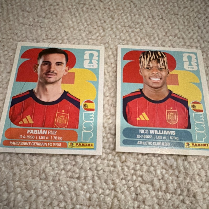 Panini FIFA World Cup 2022 Spain Fabian Ruiz & Nico Williams ESP 12/17 (2)