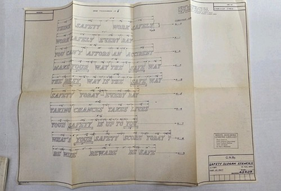 #ad #ad 1950#x27;s Great Northern Safety Slogan Stencil Blueprints Orig. $32.88